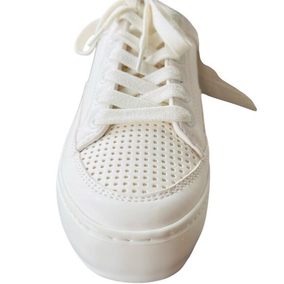 Banana Republic Factory bright white Perforated faux leather sneakers size 7. - Picture 4 of 8
